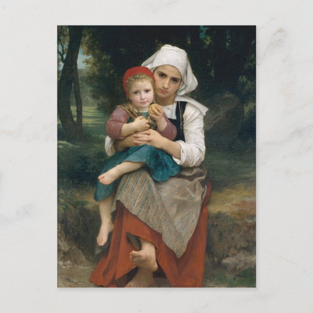 Carte Postale Frère Breton et soeur - William Bouguereau (Devant)