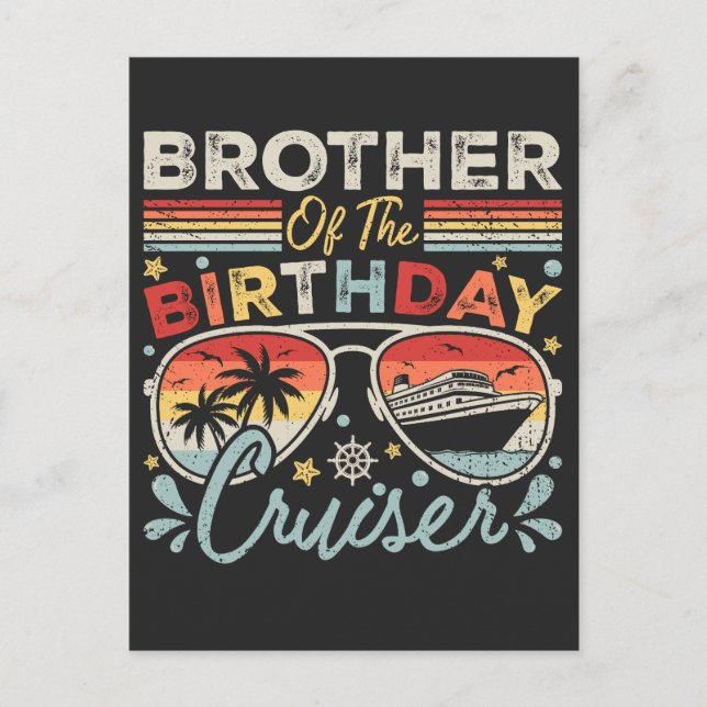 Carte Postale Frère du frère de la croisière d'anniversaire Vaca (Devant)