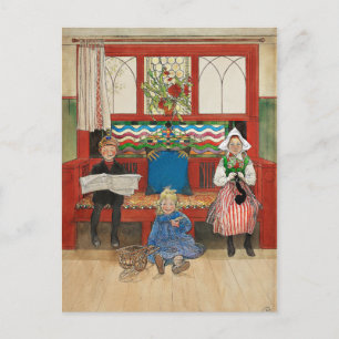 Carte Postale Frère et Soeur Jouer maman et papa