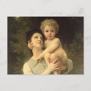 Carte Postale Frère et soeur par William Adolphe Bouguereau