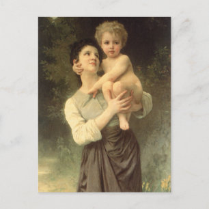 Carte Postale Frère et soeur par William Adolphe Bouguereau