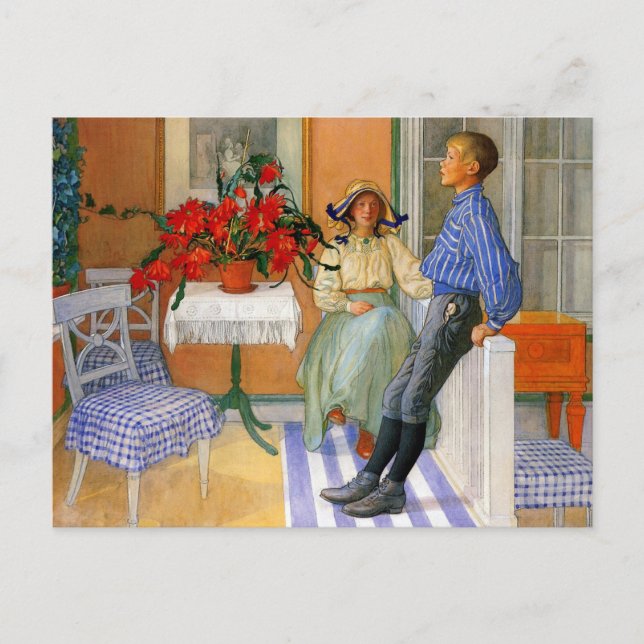 Carte Postale Frère et soeur suédoise 1911 (Devant)