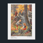 Carte Postale Frères Grimm<br><div class="desc">Paire de frères Grimm loup agneaux enfants taille continentale antique pc .</div>