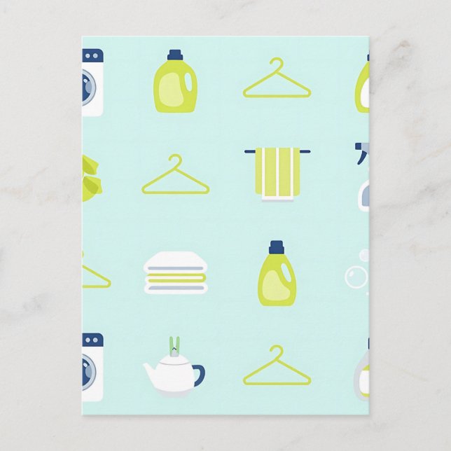 Carte Postale Fresh Laundry Day Pattern (Devant)