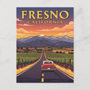 Carte Postale Fresno California Central Valley
