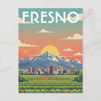 Carte Postale Fresno California Central Valley