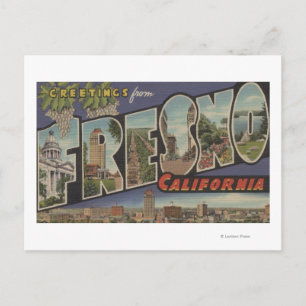 Carte Postale Fresno, Californie - Scènes de grandes lettres