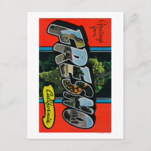 Carte Postale Fresno, Californie - Scènes de grandes lettres