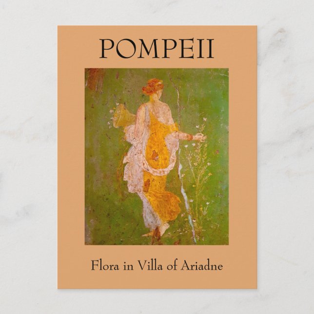Carte Postale Fresque de Flore dans la Villa d'Ariadne, Pompéi	 (Devant)