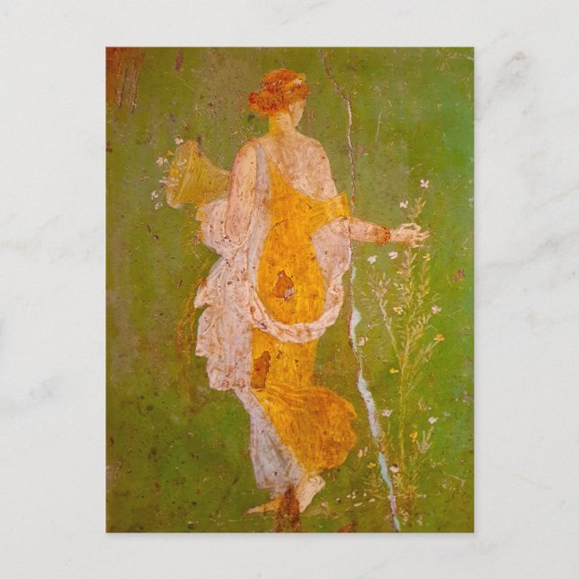 Carte Postale Fresque de Flore dans Villa d'Ariane, Pompéi (Devant)