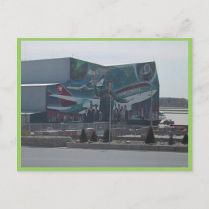 Carte Postale Fresque De Northwest Airlines Sur Un Bâtiment De S