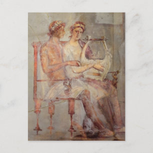 Carte Postale Fresque d'une leçon de musique, Pompéi