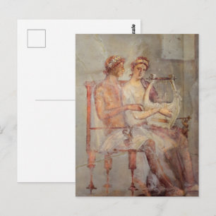 Carte Postale Fresque d'une leçon de musique, Pompéi
