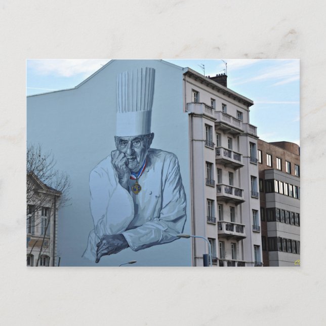 Carte Postale Fresque Paul Bocuse - Mur peint - Lyon (Devant)
