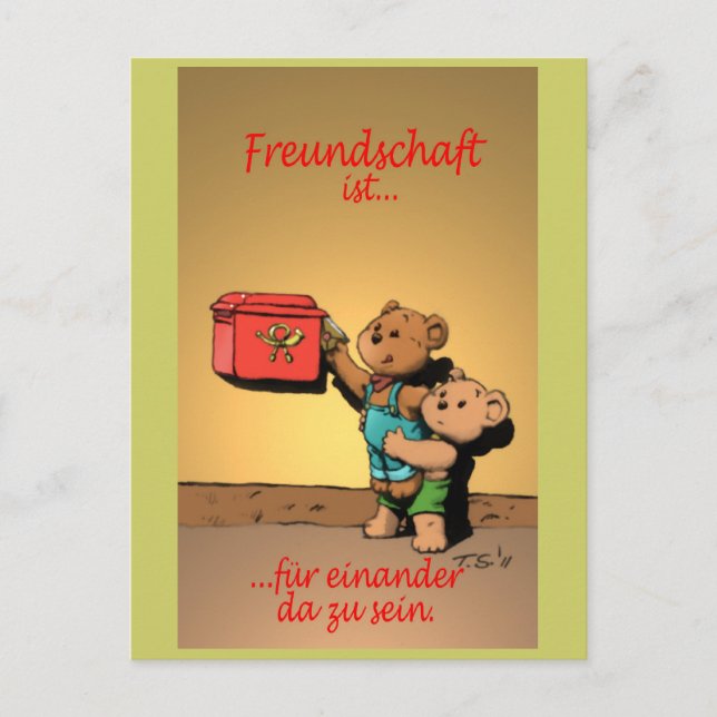 Carte Postale Freundschaft ist... (Devant)