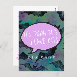 Carte Postale Frickin' Bats Love Card - Cadeau Couple, Anniversa