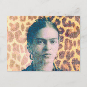 Carte Postale Frida Big Cat Print Background