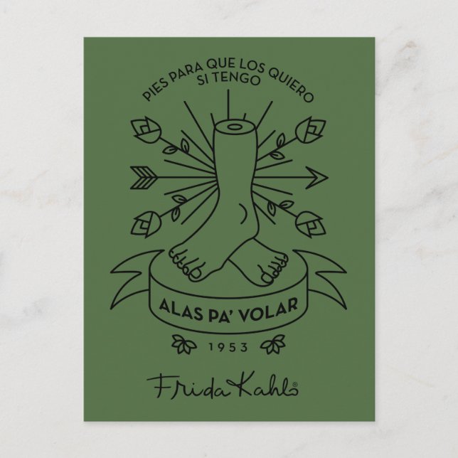 Carte Postale Frida Kahlo | Ailes à voler (Devant)