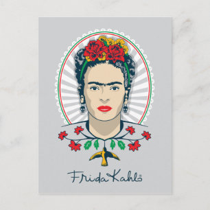 Carte Postale Frida Kahlo   Floral Vintage