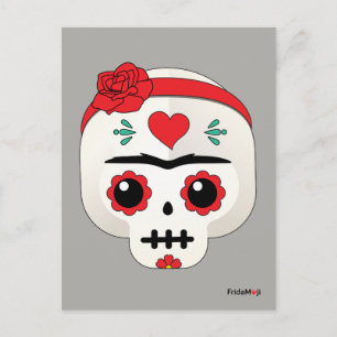 Carte Postale Frida Kahlo   FridaMoji - Sugar Skull