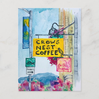 Carte Postale Friday Harbor Washington Coffee Business Signs