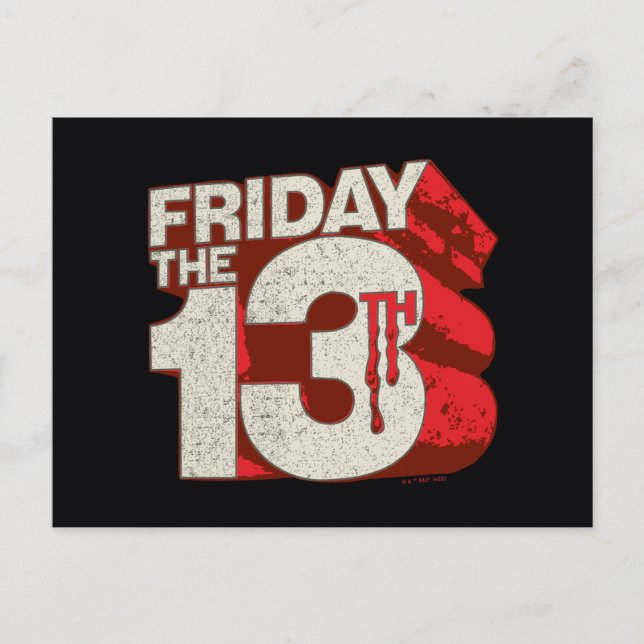 Carte Postale Friday the 13th | Bleeding Stacked 3D Logo (Devant)
