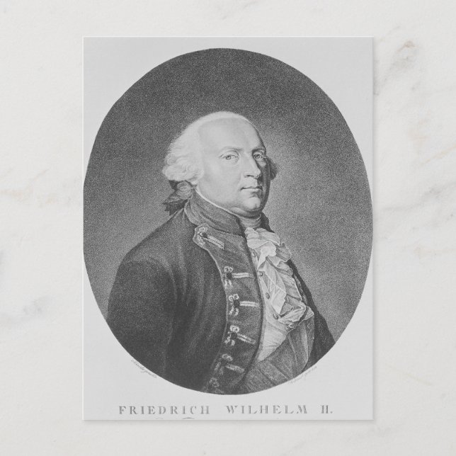 Carte Postale Friedrich Guillaume II de Prusse (Devant)