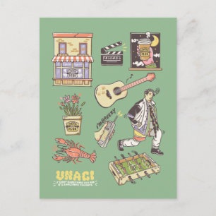 Carte Postale FRIENDS™   Graphisme d'icônes de dessin animé