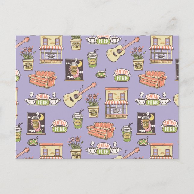 Carte Postale FRIENDS™ | Motif d'icône violet (Devant)