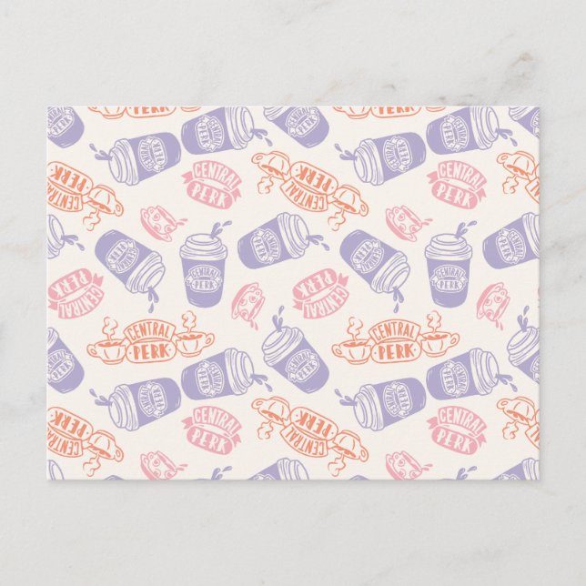 Carte Postale FRIENDS™ | Motif Pastel Central Perk (Devant)