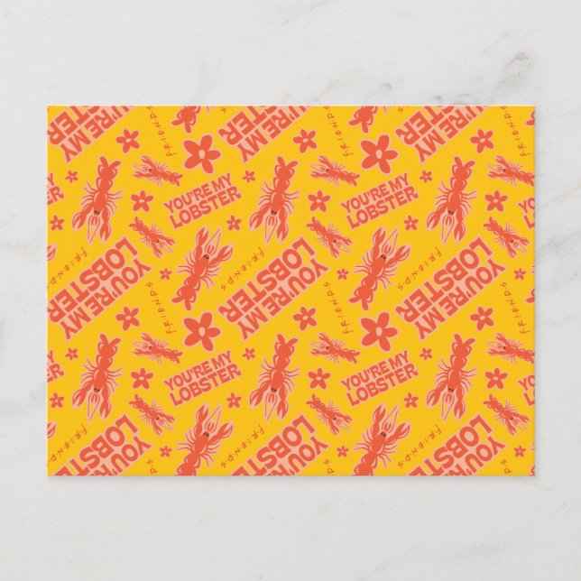 Carte Postale FRIENDS™ | Vous êtes mon homard motif vibrant (Devant)