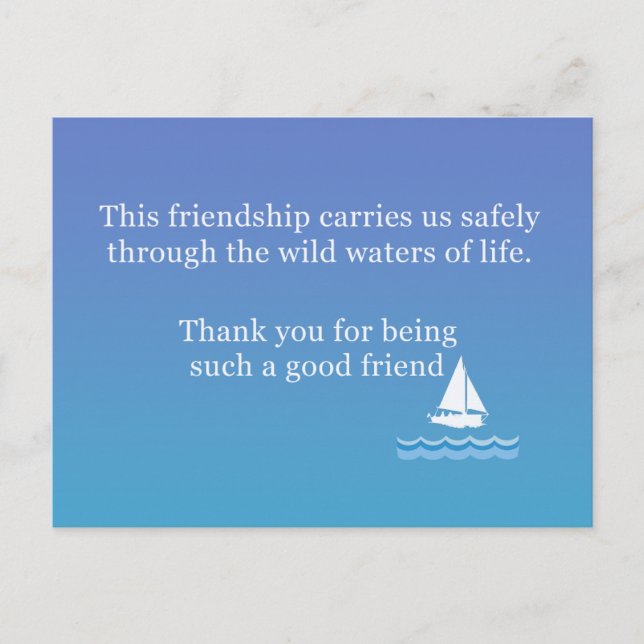 Carte Postale Friendship Greeting Card à Say "Thank you" (Devant)