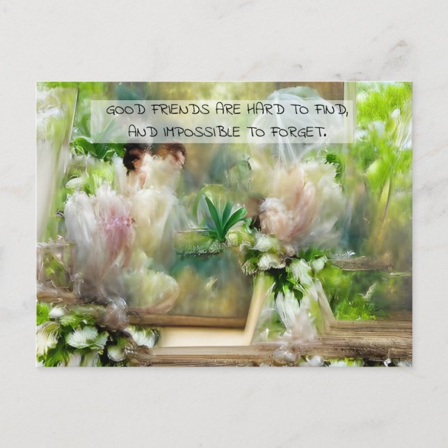Carte Postale Friendship Quote Beautiful Floral (Devant)