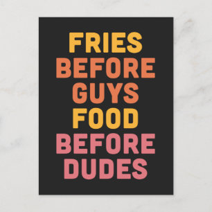 Carte Postale Fries Avant Les Gars Drôle Citation