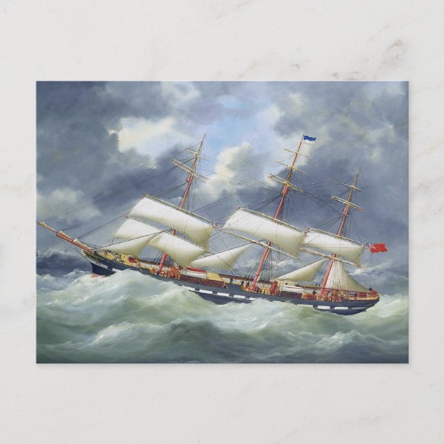 Carte Postale Frigate Atalanta 1885 (Devant)