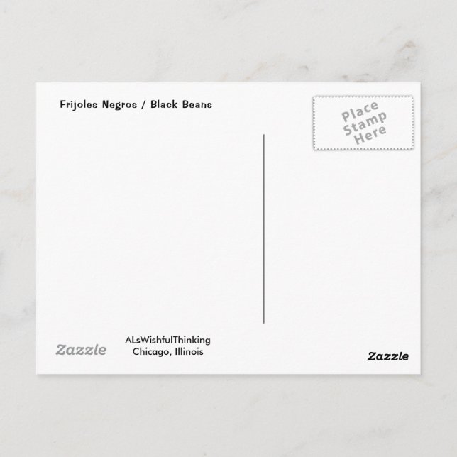 Carte Postale Frijoles Negros / Fèves noires (Dos)