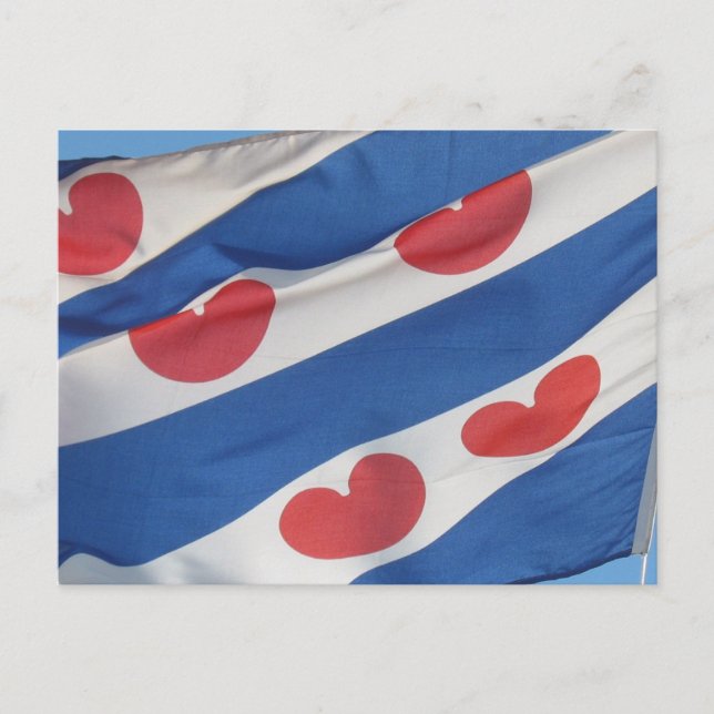 Carte Postale Frisian Flag (Fryslan) Post Card (Devant)