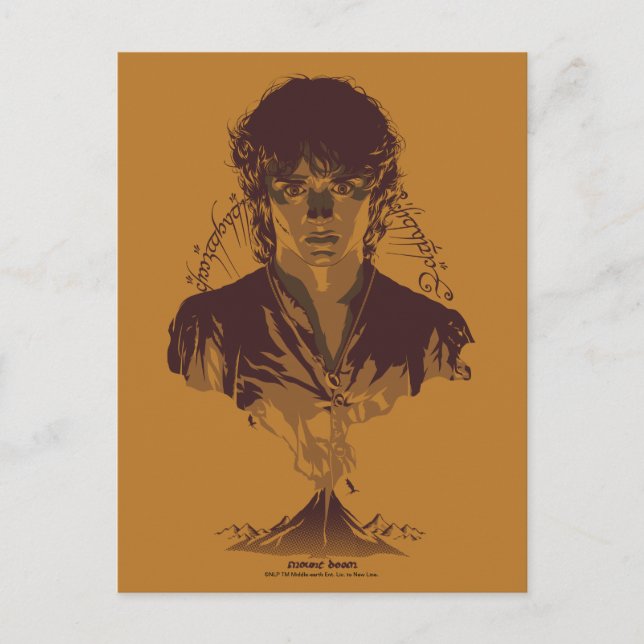 Carte Postale FRODO™ MOUNT DOOM™ Tengwar Inscription Graphic (Devant)