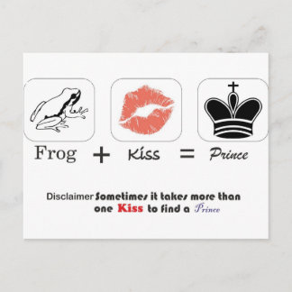 Carte Postale frog and kiss