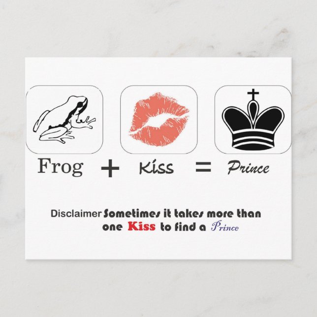 Carte Postale frog and kiss (Devant)