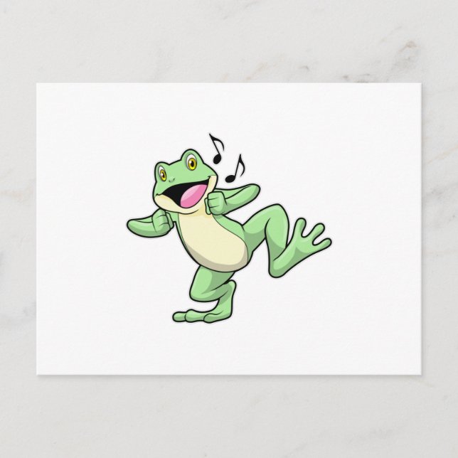 Carte Postale Frog Music Dance (Devant)