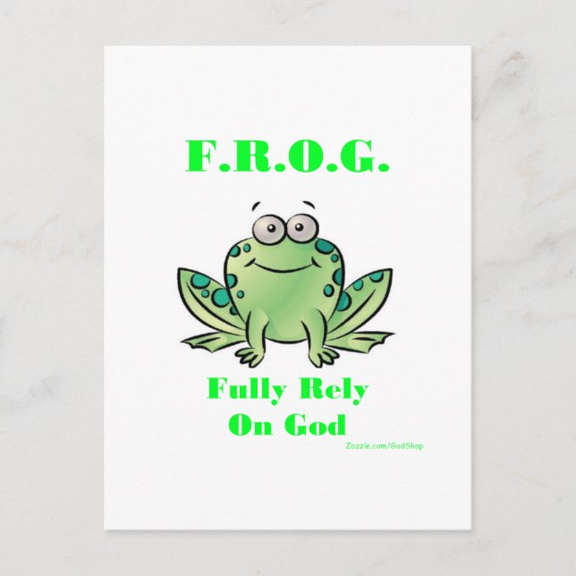 Carte Postale FROG (Pleinement confiance en Dieu) (Devant)