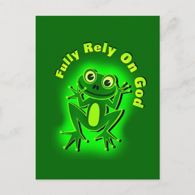 Carte Postale FROG Pleinement confiance en Dieu (Devant)