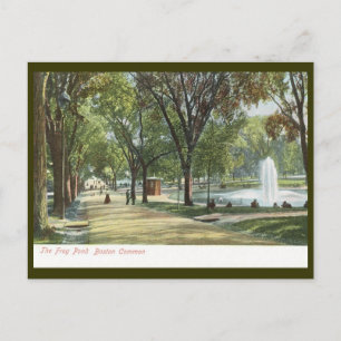 Carte Postale Frog Pond, Boston Common c1910 Vintage