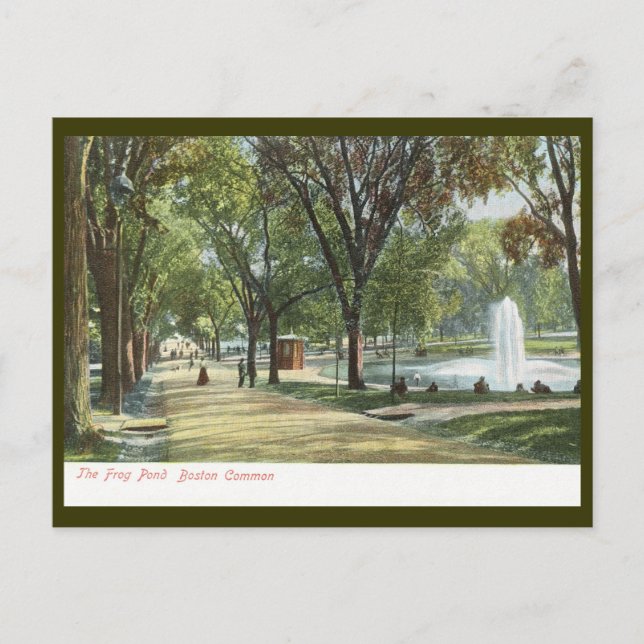 Carte Postale Frog Pond, Boston Common c1910 Vintage (Devant)