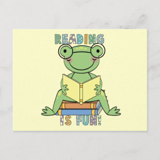 Carte Postale Frog Reading est des T-shirts et des cadeaux amusa