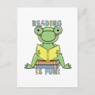 Carte Postale Frog Reading est des T-shirts et des cadeaux amusa