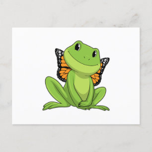 Carte Postale Frog with Butterfly