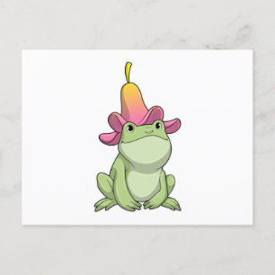 Carte Postale Frog with Plumeria