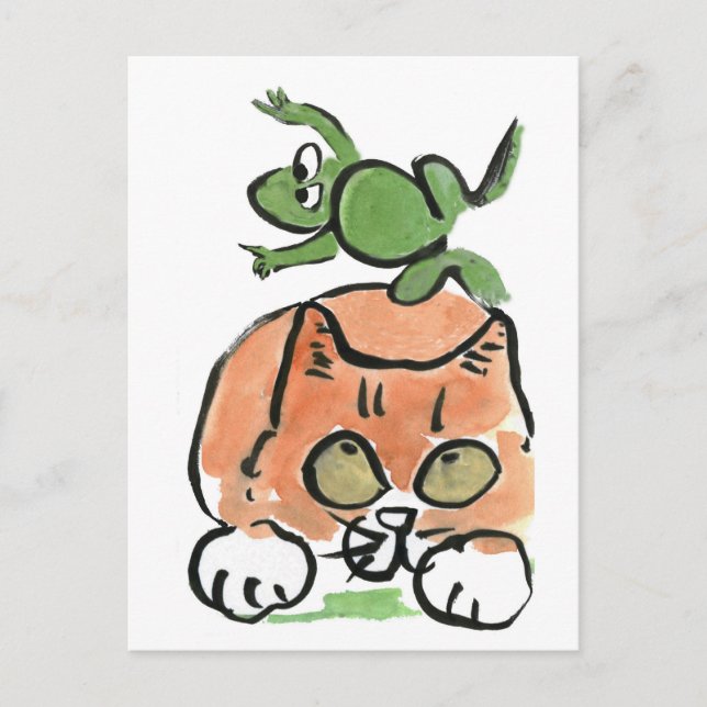 Carte Postale Froggy is Leaping Over the Kitten (Devant)